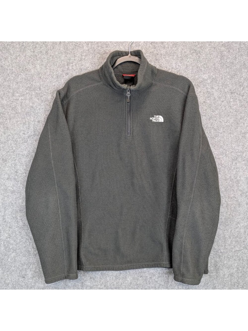 The North Face Cap Rock Mens Size L Textured Half Zip Pullover Fleece Gray